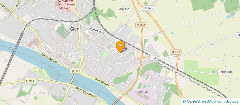 localisation de l'entreprise ADANA BOULANGERIE EPICERIE à GIEN