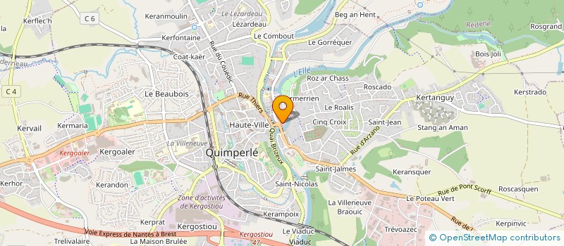 localisation de l'entreprise ADAOZAN SAS à QUIMPERLE