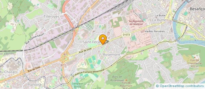 localisation de l'entreprise ADAPEI DU DOUBS - ASSOCIATION DE PARENTS DE PERSONNES EN SITUATION DE HANDICAP MENTAL ET DE LEURS AMIS à BESANCON