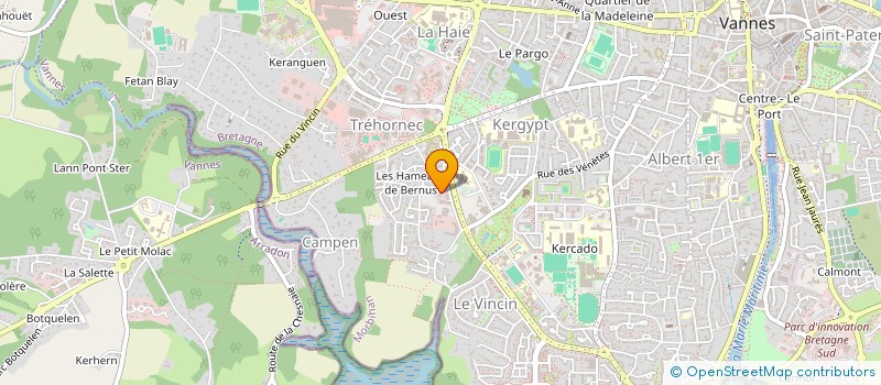 localisation de l'entreprise ADAPEI DU MORBIHAN - LES PAPILLONS BLANCS  VANNES
