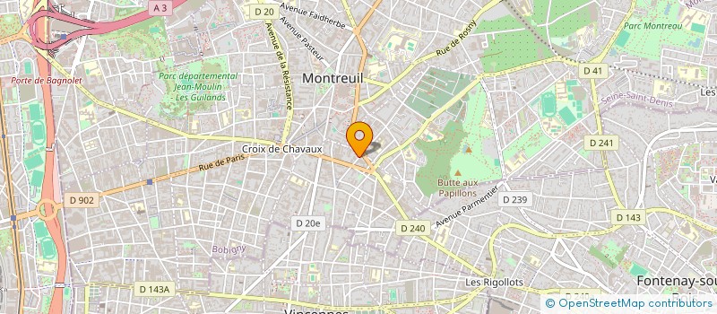 localisation de l'entreprise ADAT TEX  MONTREUIL