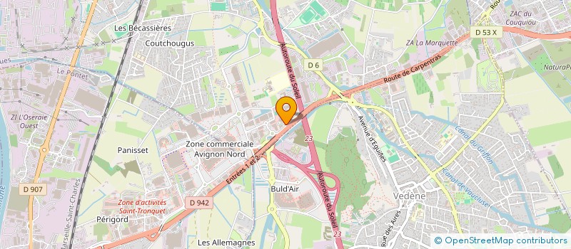 localisation de l'entreprise ADB  SORGUES