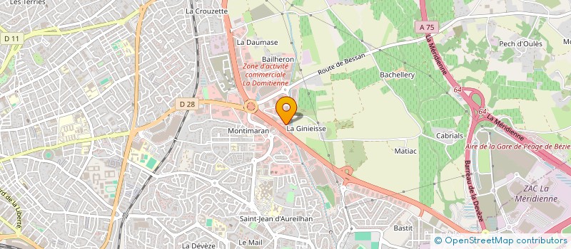 localisation de l'entreprise ADB GL  BEZIERS