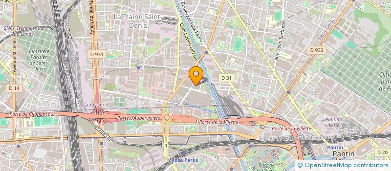 localisation de l'entreprise ADC  AUBERVILLIERS