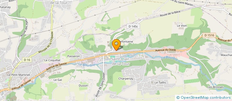 localisation de l'entreprise ADC  SAINT-CLAIR-DE-LA-TOUR