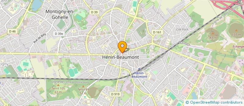 localisation de l'entreprise ADC OPTIQUE à HENIN-BEAUMONT