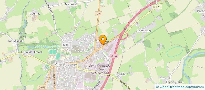 localisation de l'entreprise ADCM PLAC'ELEC  VILLERS-BOCAGE