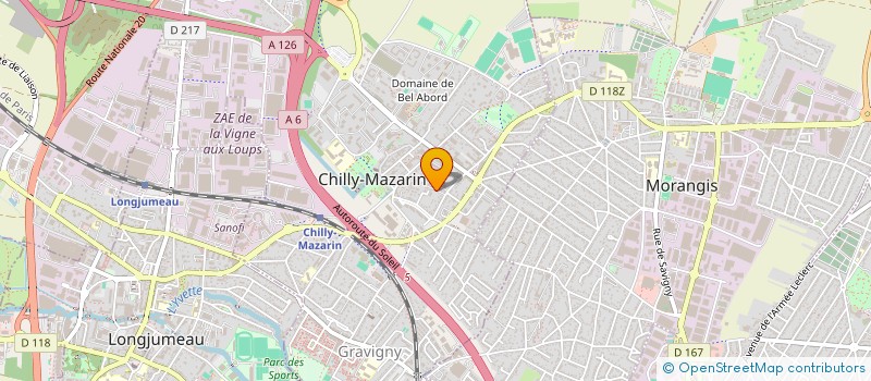 localisation de l'entreprise ADCRIIBAT  CHILLY-MAZARIN
