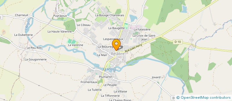 localisation de l'entreprise ADDA à BELABRE