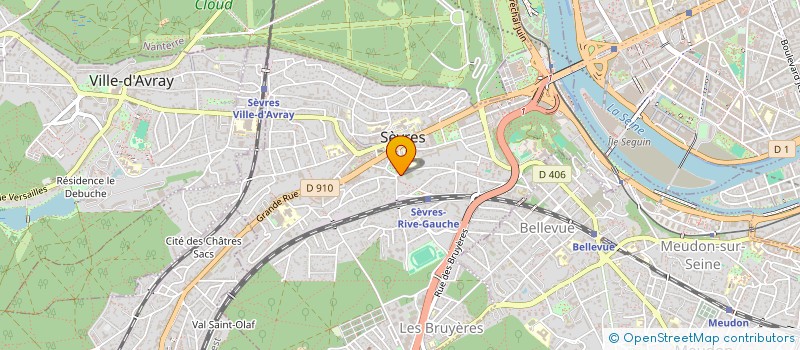 localisation de l'entreprise ADDI- INFORMATIQUE à SEVRES