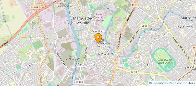 localisation de l'entreprise ADDP(ACTIONS POUR LE DEVELOPPEMENT DURABLE ET LE PARTAGE)  MARQUETTE LEZ LILLE