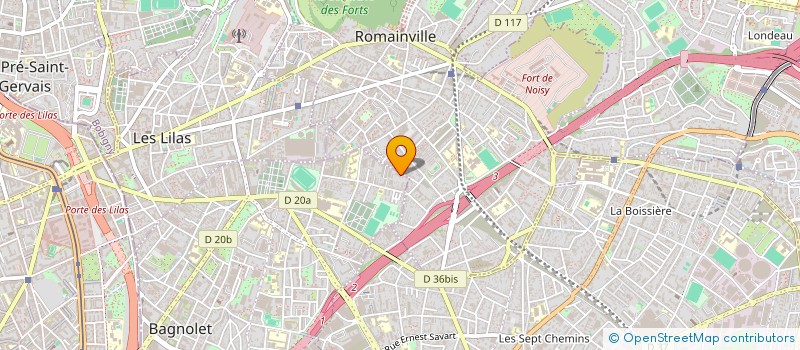 localisation de l'entreprise ADE  BAGNOLET