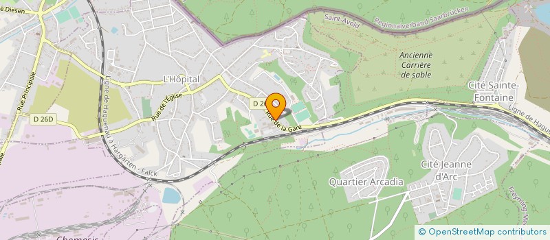 localisation de l'entreprise ADE  L'HOPITAL