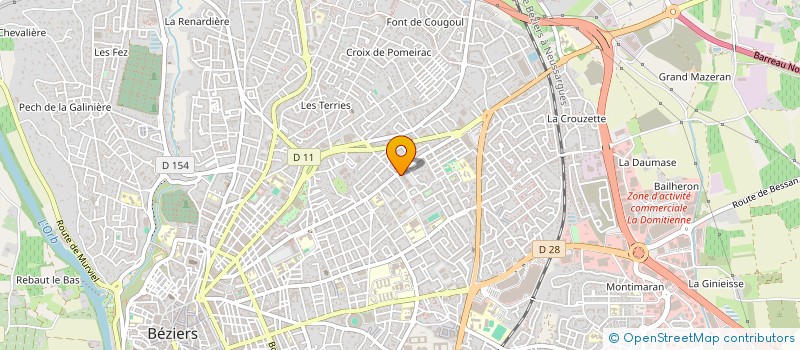 localisation de l'entreprise ADE COURTAGE à BEZIERS