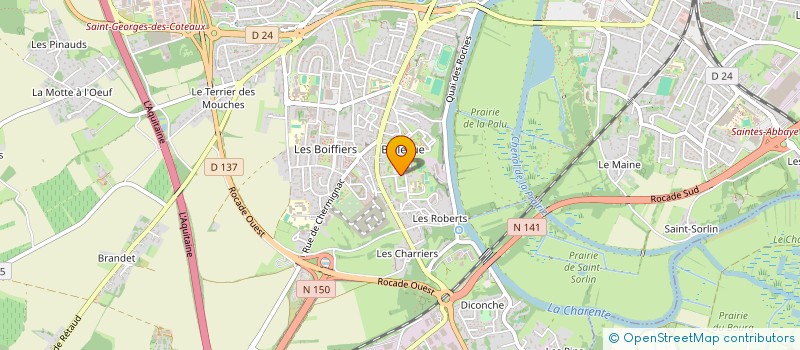 localisation de l'entreprise ADEC 17  SAINTES