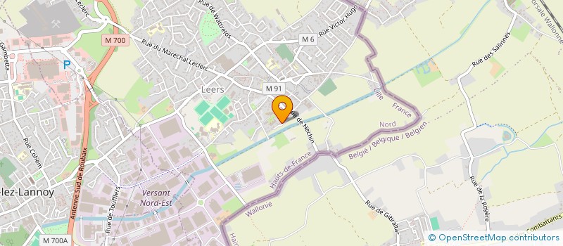 localisation de l'entreprise ADEC  LEERS