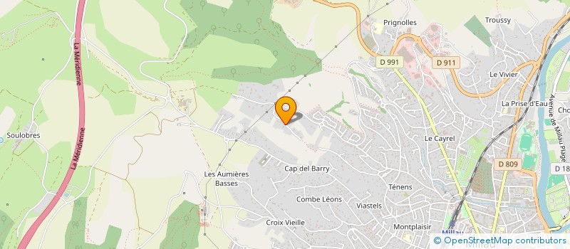 localisation de l'entreprise ADECA  MILLAU