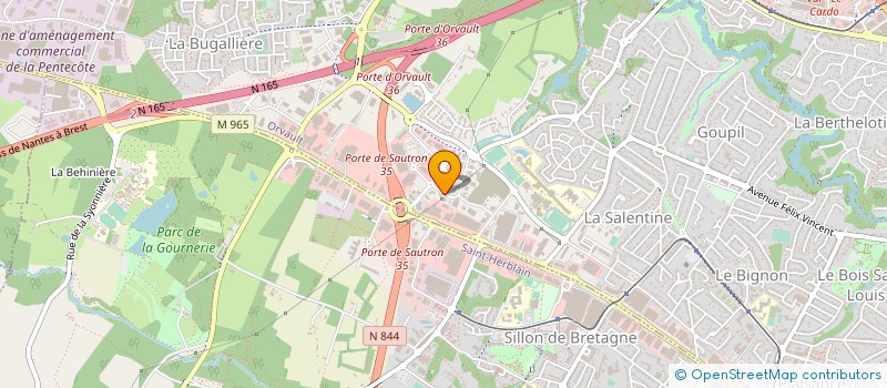 localisation de l'entreprise ADECIA NANTES NORD à ORVAULT
