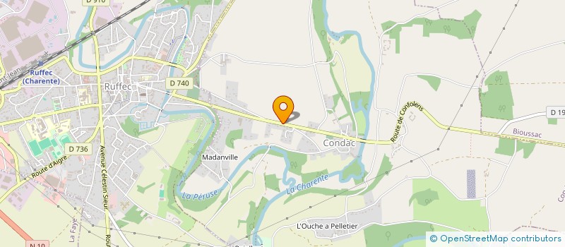 localisation de l'entreprise ADECOIFF' à CONDAC