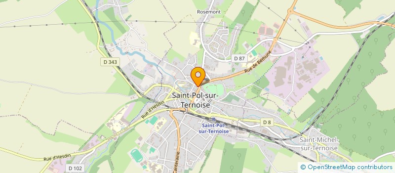 localisation de l'entreprise ADEFI - MISSION LOCALE à SAINT-POL-SUR-TERNOISE