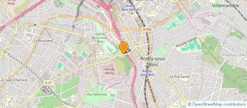 localisation de l'entreprise ADEFIL à ROSNY SOUS BOIS