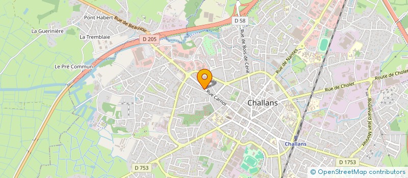 localisation de l'entreprise ADEL à CHALLANS
