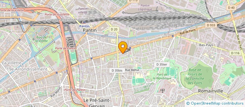 localisation de l'entreprise ADEL  PANTIN