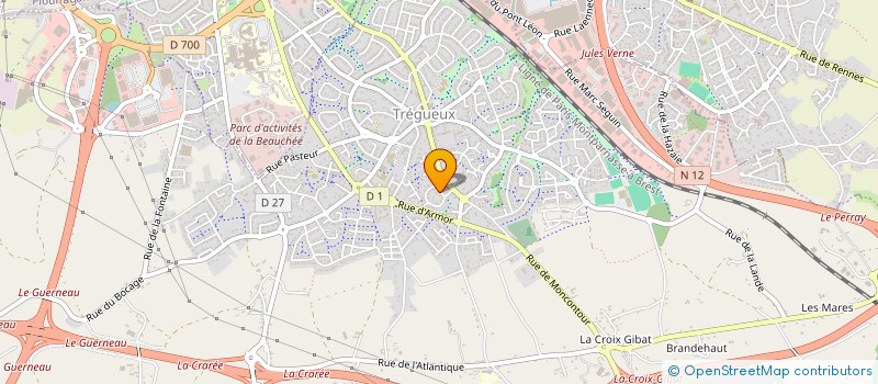 localisation de l'entreprise ADEL  TREGUEUX