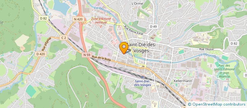 localisation de l'entreprise ADEL 88 à SAINT-DIE-DES-VOSGES