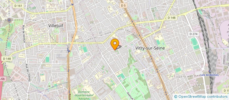 localisation de l'entreprise ADELANTE PRODUCTION à VITRY-SUR-SEINE