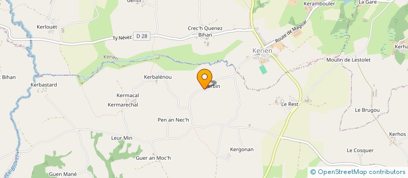 localisation de l'entreprise ADELAU  LANRIVAIN