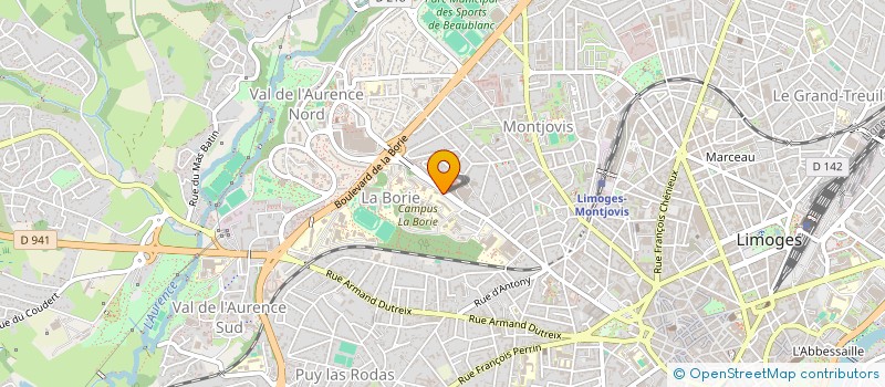 localisation de l'entreprise ADELCOM à LIMOGES