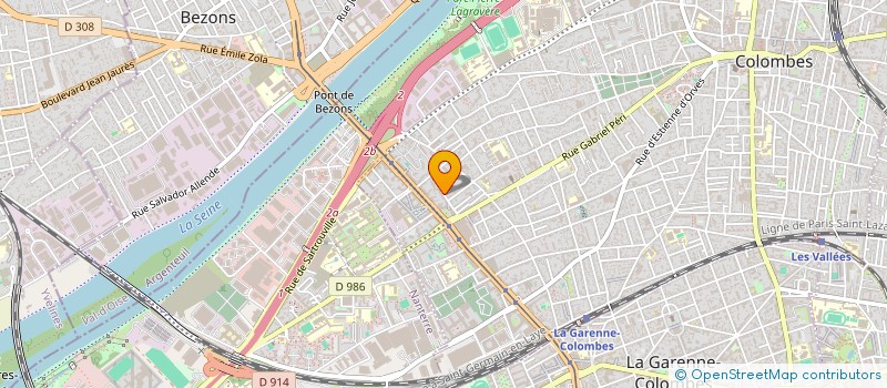 localisation de l'entreprise ADELE (ESSAI LOGIQUE EXPERIM DEVELOP) à COLOMBES