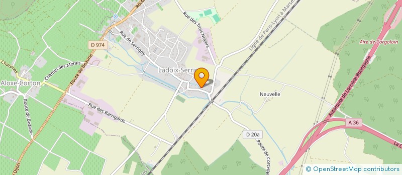 localisation de l'entreprise ADELEC à LADOIX-SERRIGNY