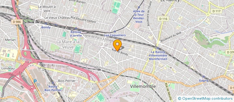 localisation de l'entreprise ADELIA à VILLEMOMBLE