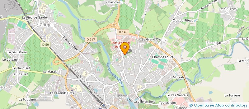 localisation de l'entreprise ADELIAC  CLISSON