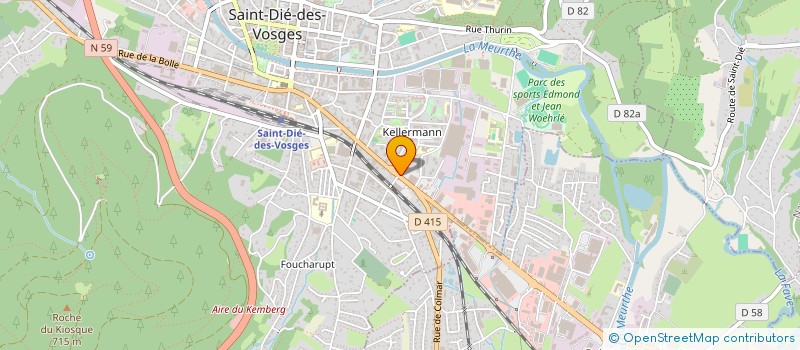 localisation de l'entreprise ADELINE à SAINT-DIE-DES-VOSGES