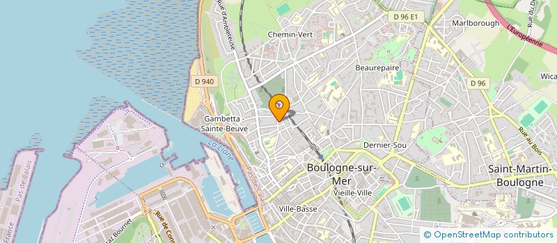 localisation de l'entreprise ADELINE à BOULOGNE-SUR-MER