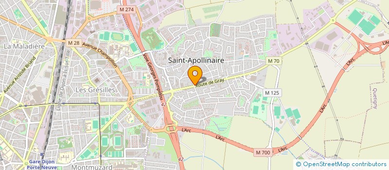 localisation de l'entreprise ADELINE COIFFURE  SAINT-APOLLINAIRE