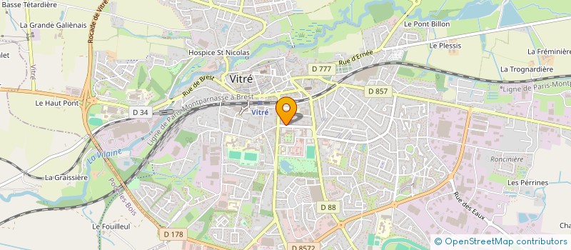 localisation de l'entreprise ADELINE PAUMARD, NOTAIRE  VITRE