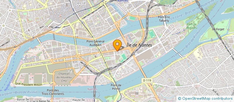 localisation de l'entreprise ADELIS à NANTES