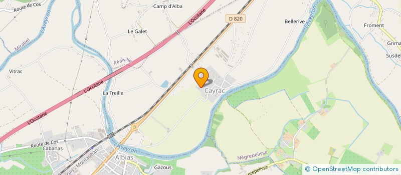 localisation de l'entreprise ADELISE  CAYRAC