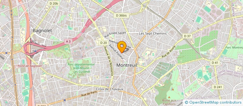 localisation de l'entreprise ADELPHES à MONTREUIL
