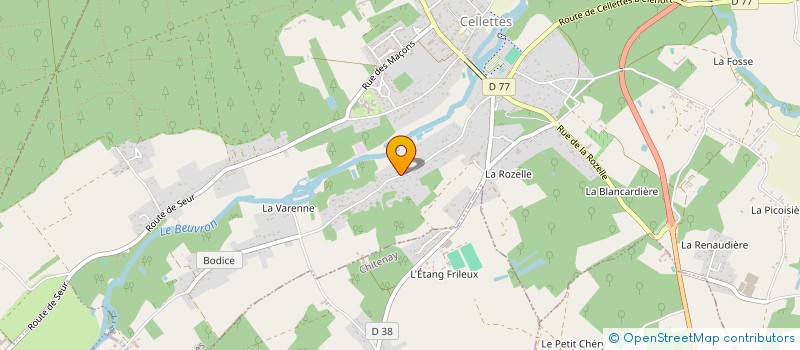 localisation de l'entreprise ADELROM à CELLETTES