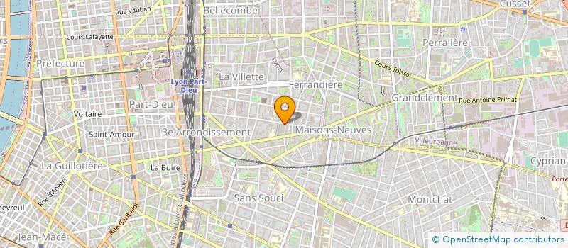 localisation de l'entreprise ADEM ATELIER DEPANNAGE ELECTRO MENAGER à LYON