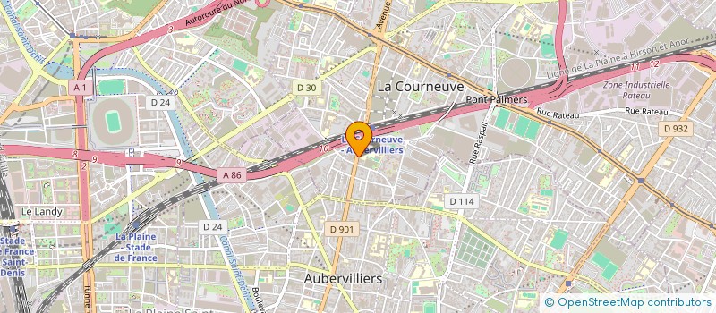 localisation de l'entreprise ADEM FOOD à LA COURNEUVE