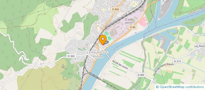 localisation de l'entreprise ADEN 4 D  LA VOULTE-SUR-RHONE