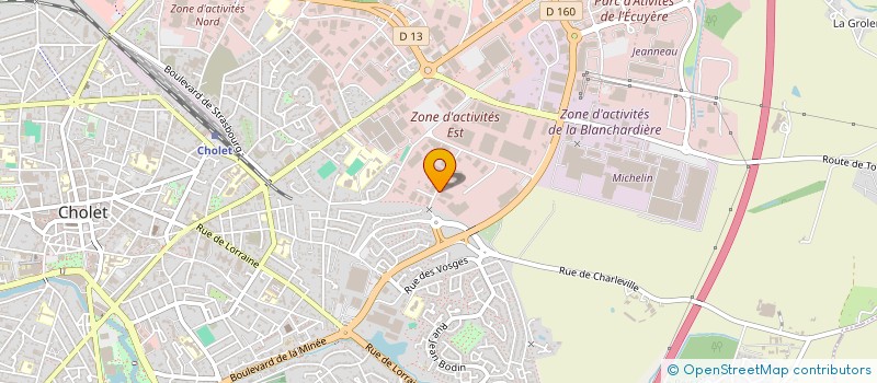 localisation de l'entreprise ADEN MILREY IMMO à CHOLET