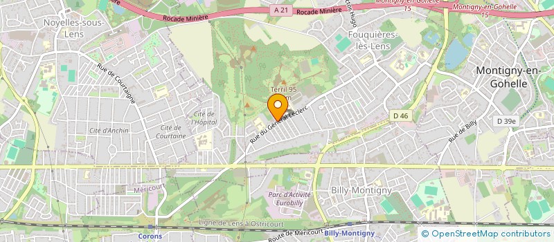 localisation de l'entreprise ADENA à FOUQUIERES-LES-LENS