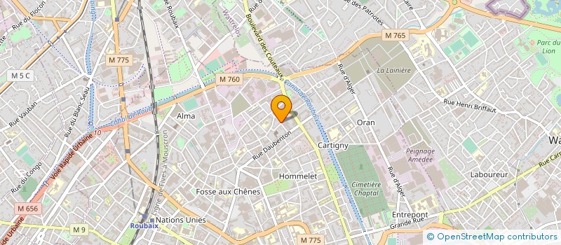 localisation de l'entreprise ADENTECH  ROUBAIX